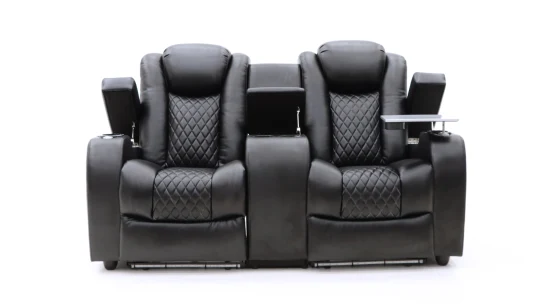 Geeksofa 3+2+1 Seater Power Electric Leather Loveseat Motion Sofá reclinable para sala de estar