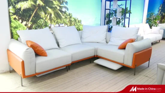 Sofá de cuero reclinable de teatro conciso para el hogar con muebles ejecutivos modernos