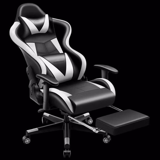 Envío Gratis, reposapiés de estilo de cuero Racer, balancín de piso de marca, mecanismo negro, sillas personalizadas de oficina de carreras, silla de juego de muestra